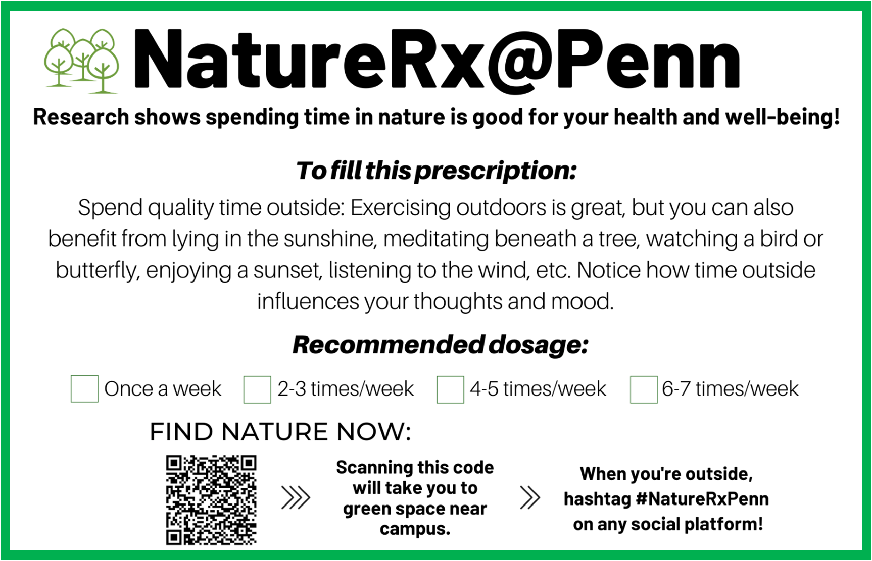Nature RX at Penn Wellness at Penn